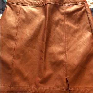 Mini leather skirt